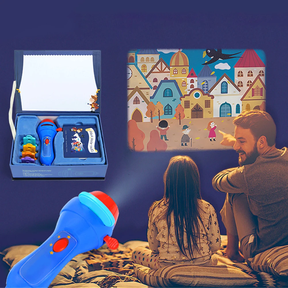 Мини-анимационный проектор развивающие светящиеся игрушки театр Сказочный проектор светящаяся Игрушка Дети спящие истории для детей подарок