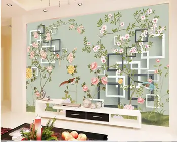 

3d wallpaper custom mural non-woven 3d room wallpaper 3 d grid forest birds TV setting wall murals photo 3d wall mural wallpaper
