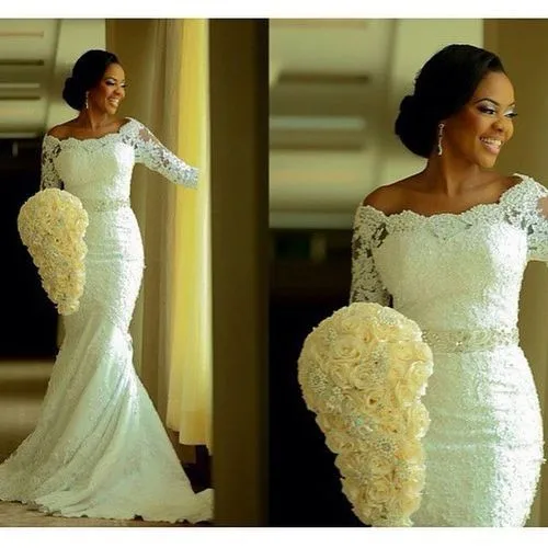 Alencon Lace Mermaid Wedding Dresses