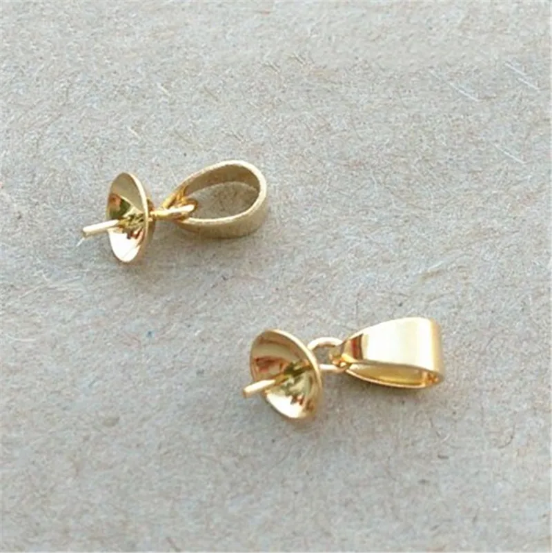 

20pcs Gold Color Stainless Steel End Caps 3mm/6mm End Clasps Crimp Bead For Bead Pearl DIY Jewelry Making