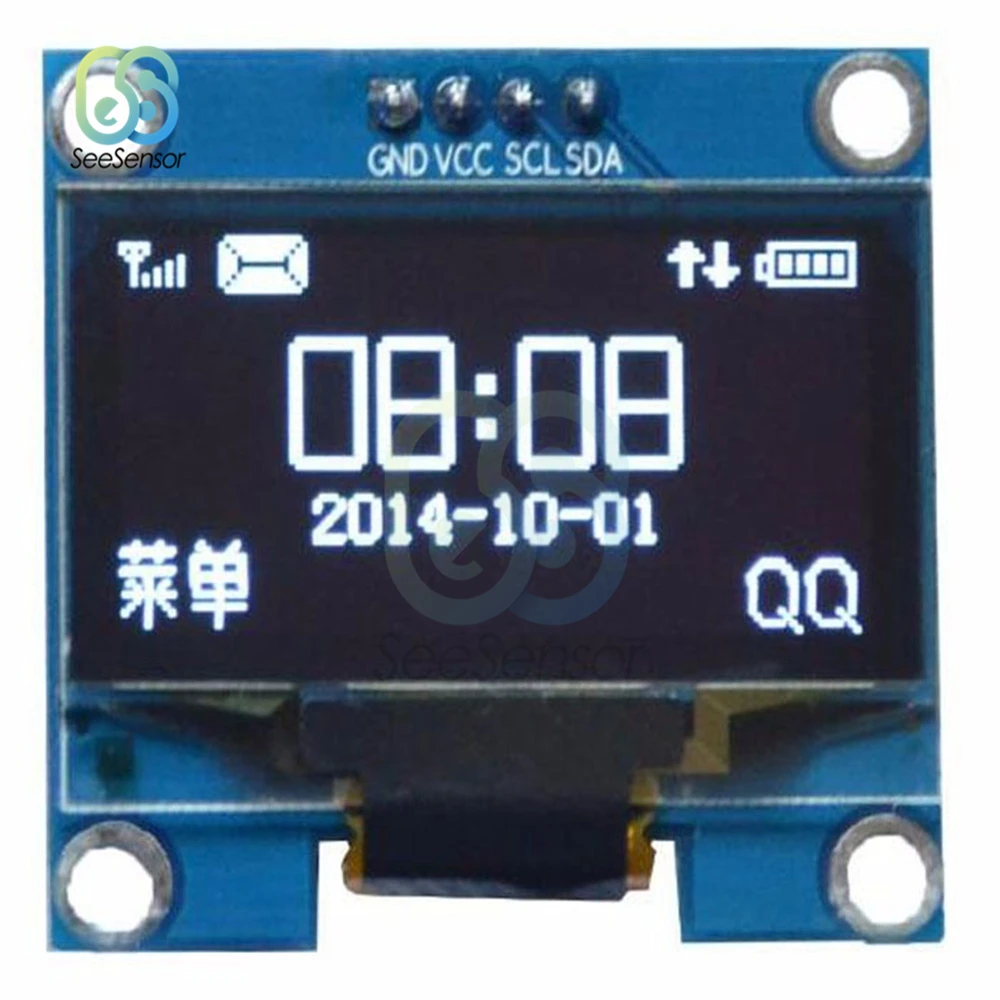 

4PIN 1.3" OLED Screen Module Board 128X64 1.3 inch OLED LCD LED Display Module IIC I2C Serial Communicate White Screen