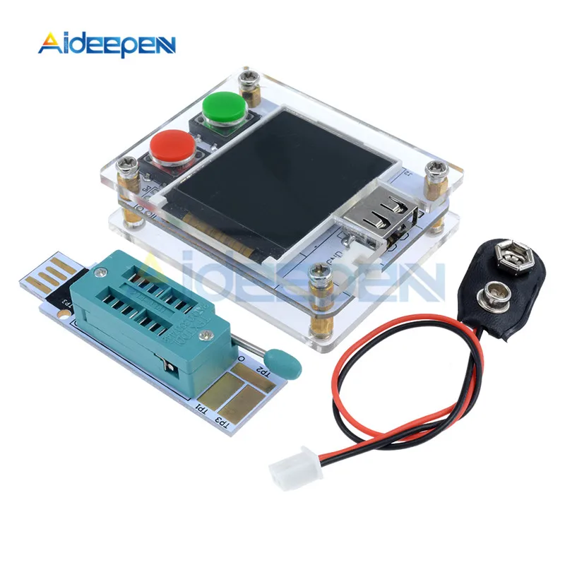 

MK-328 MK328 Mega328 M328 ATmega328 8MHz Digital Transistor Tester Triode Capacitance ESR Meter With Shell Case