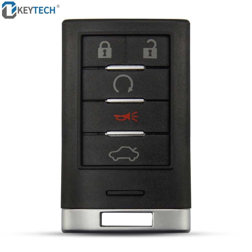 

OkeyTech 5 Button Remote Car Key Shell Fob Case For CADILLAC ATS SRX STS CTS DTS Replacement Keyless Entry Key Cover Uncut Blade