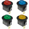 1PCS 12V LED illuminuted rocker switch 20A 12V push button switch Car button light switch ON/OFF Round Rocker Switch Dash Boat ► Photo 1/5