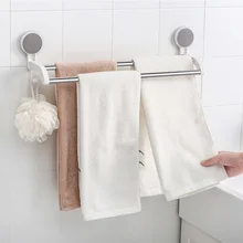 Нержавеющая Сталь Настенный Держатель для полотенец шкаф двойное полотенце ванная подвесная стойка для хранения двери вешалка для кухонных полотенец