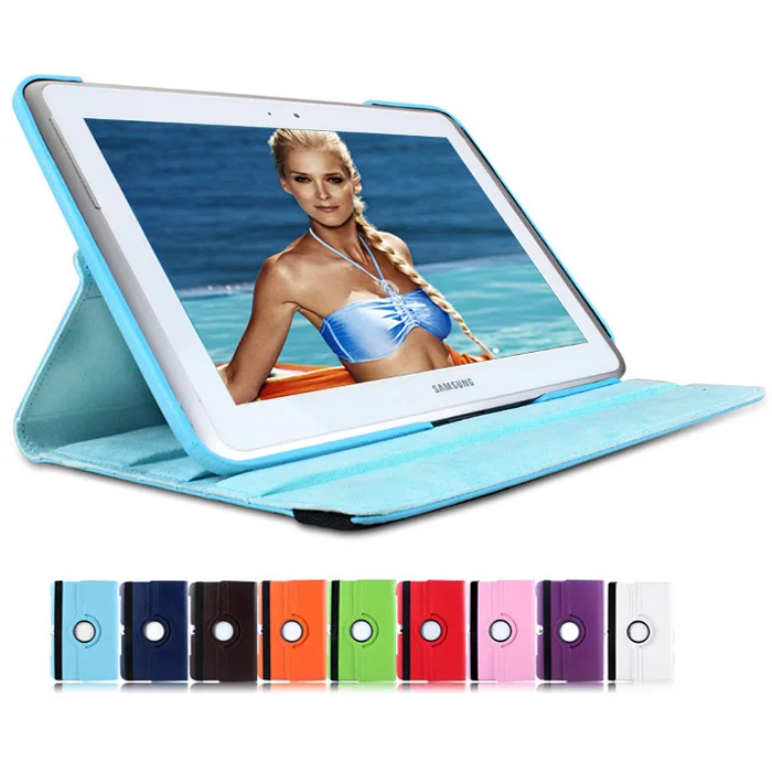 

Free Shipping 360 Degree Rotating PU Leather Case Cover For Samsung Galaxy Tab 2 10.1 For P5100 P5110 P7500 P7510