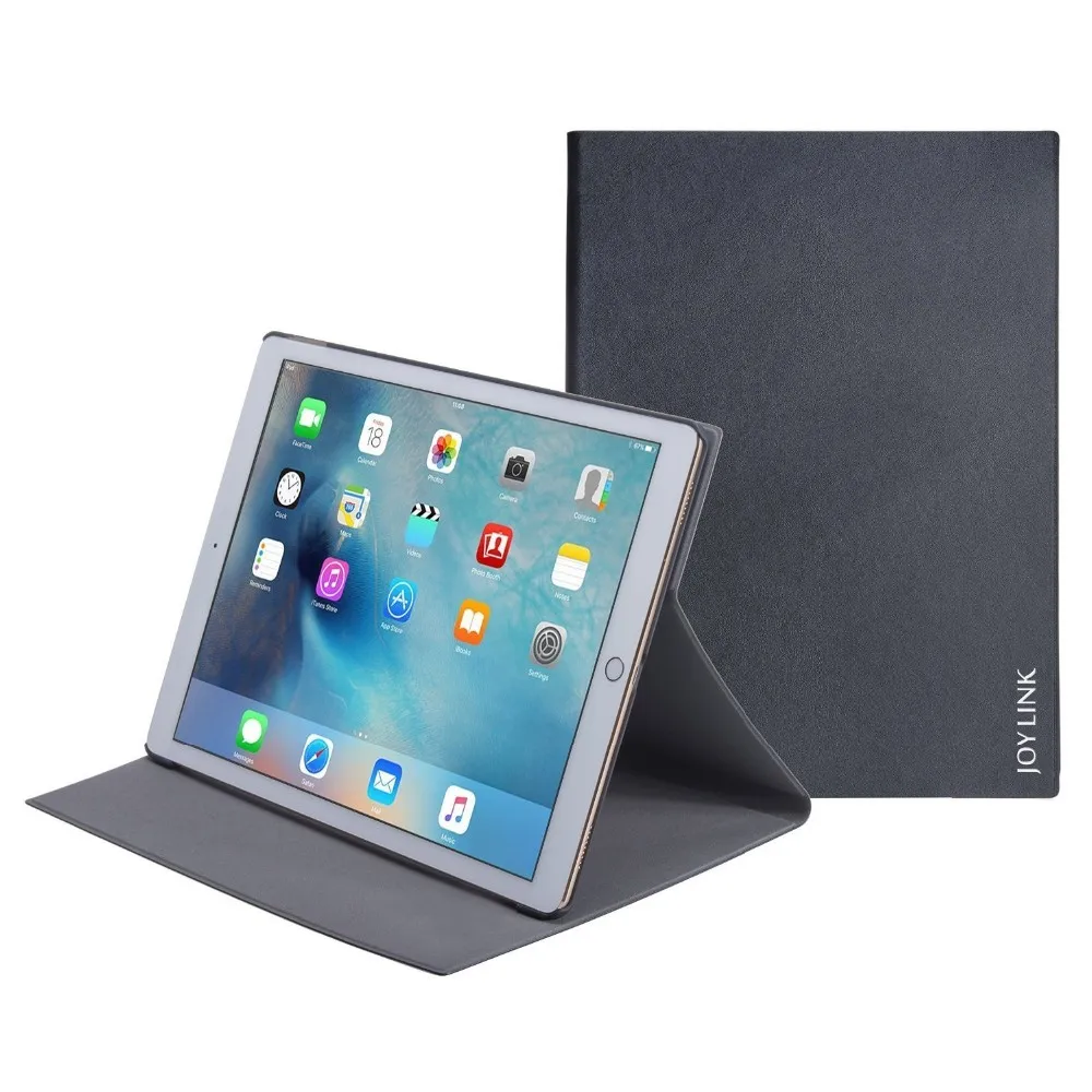 

JOYLINK Real Leather Folding Folio Case for iPad Pro 12.9 inch Top Genuine Leather Cover With Tablets Holder Stand