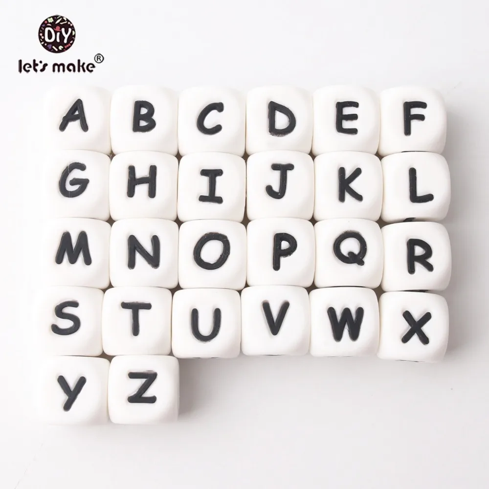 Let's Make 12mm 50pcs Baby Teether Silicone Letters Beads Food Grade Silicone Teether Without BPA Free Teething Toys DIY Crafts
Let's Make 12mm 50pcs Baby Teether Silicone Letters Beads Food Grade Silicone Teether Without BPA Free Teething Toys DIY Crafts