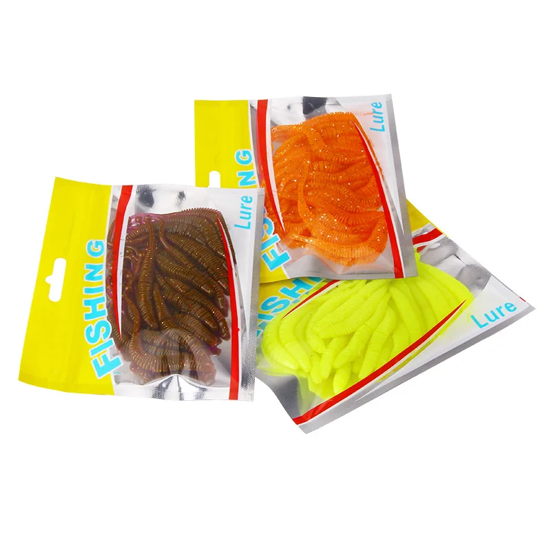Soft Lure New Soft Worm Fishing Lure1.2g/8cm 20/PCS Artificial Bionic Wobblers Worm Fishing Bait Fishing Tackle jooyoo
