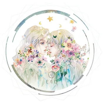 

70MM and Paper Sticker Tape Anime Beautiful Flower Girl Daily Hand Account Creative DIY Decorative Mobile Stickers on The Fridge