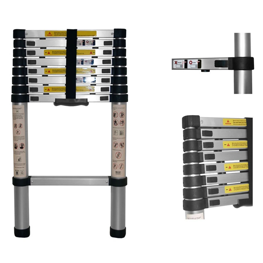 EN131 Telescopic 2.6M 8.5FT Aluminum Telescoping Tall Multi Purpose