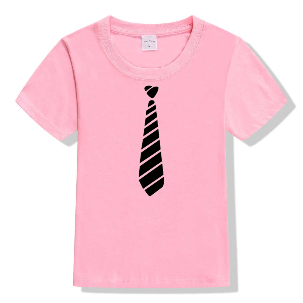 Детская футболка в стиле Харадзюку детская футболка уличная Модная одежда с объемным рисунком классический костюм джентльменские футболки с галстуком-бабочкой забавная футболка для мальчиков и девочек