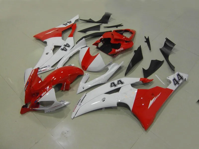 

Injection mold Fairing kit for YAMAHA YZFR6 08 09 10 12 15 YZF R6 2008 2009 2012 2015 ABS white red Fairings set+7gifts YD03