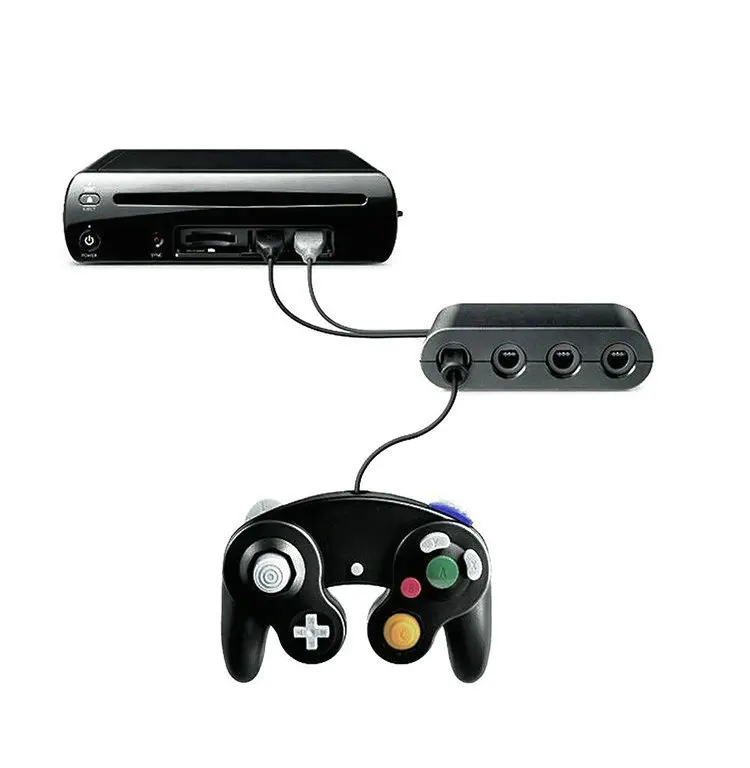 1pc New Converter Easy use Turn GC to Wii U&ampPC Black |