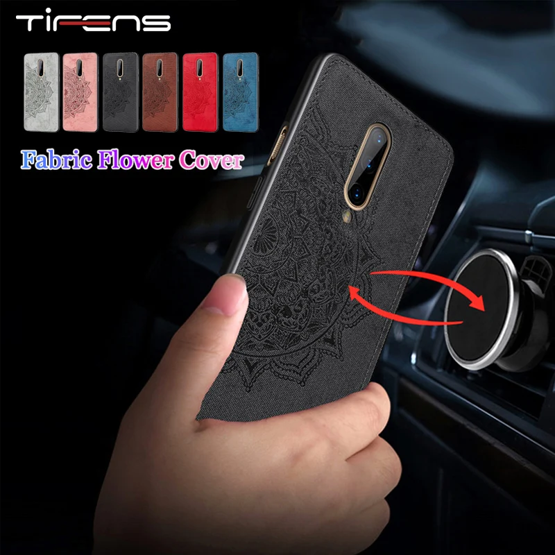 

Cloth Texture 1+7pro Case For Oneplus 7 Luxury Fabric Leather Magnetic Cover For Oneplus 7 Pro Car Holder Protective 1+7 Carcasa