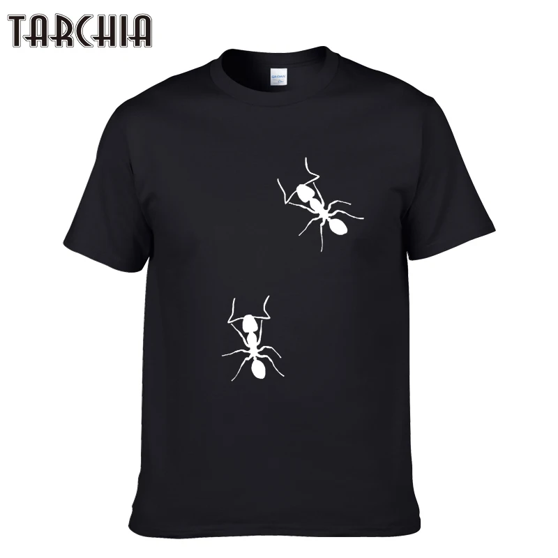 

TARCHIA 2016 New Top Style Spring Ant Print Men Tees Tops Fashion Casual T Shirt Men Cotton Slim Fit T shirt Homme
