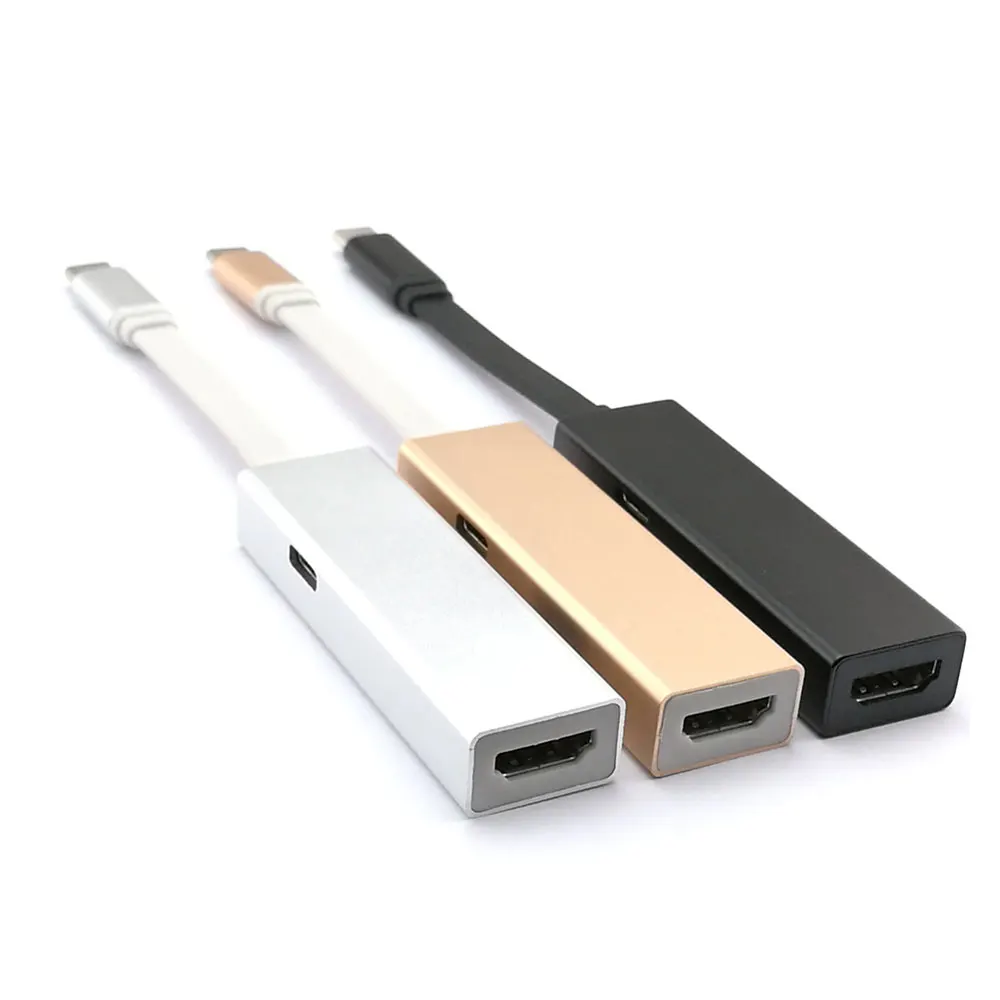 USB c концентратора leadzoe 3.1 Type-C HDMI адаптер 4 К + 3.0 USB-C конвертер кабель цифровой