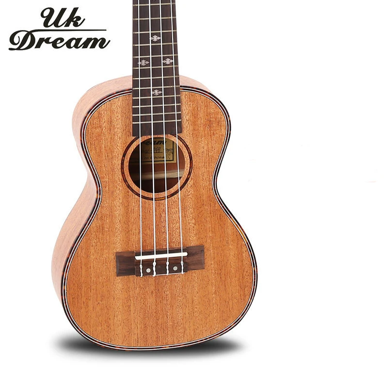 

23 Inch Mini Electric guitar 18 Frets Ukulele Full Mahogany Electric Box Guitar Four Strings Guitar small guitarra UC-84BEQ