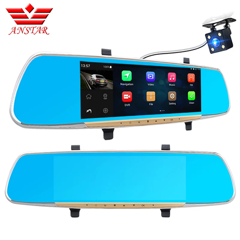 Anstar автомобиля Камера Dvr 6 86 &quotgps Touch Android 4 FHD 1080 P регистраторы парковка Зеркало