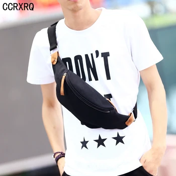 

Men Waist Bags 2019 Fashion Unisex Chest Bag Leisure Travel Canvas Crossbody Shoulder Bag Handy Fanny Pack Male Bananka Hot Sale