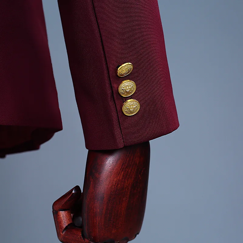 wine red double breasted suits Men 2019 Long sleeve men blazer with pant 2 pcs Party Wedding dress Suits Casual costume homme wine red double breasted suits Men 2019 Long sleeve men blazer with pant 2 pcs Party Wedding dress Suits Casual costume homme