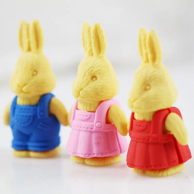 1X мультфильм собрать ластик мини на кроличьем меху моделирование ластик канцелярские товары для приза, подарка, милые школьные канцелярские принадлежности papelaria