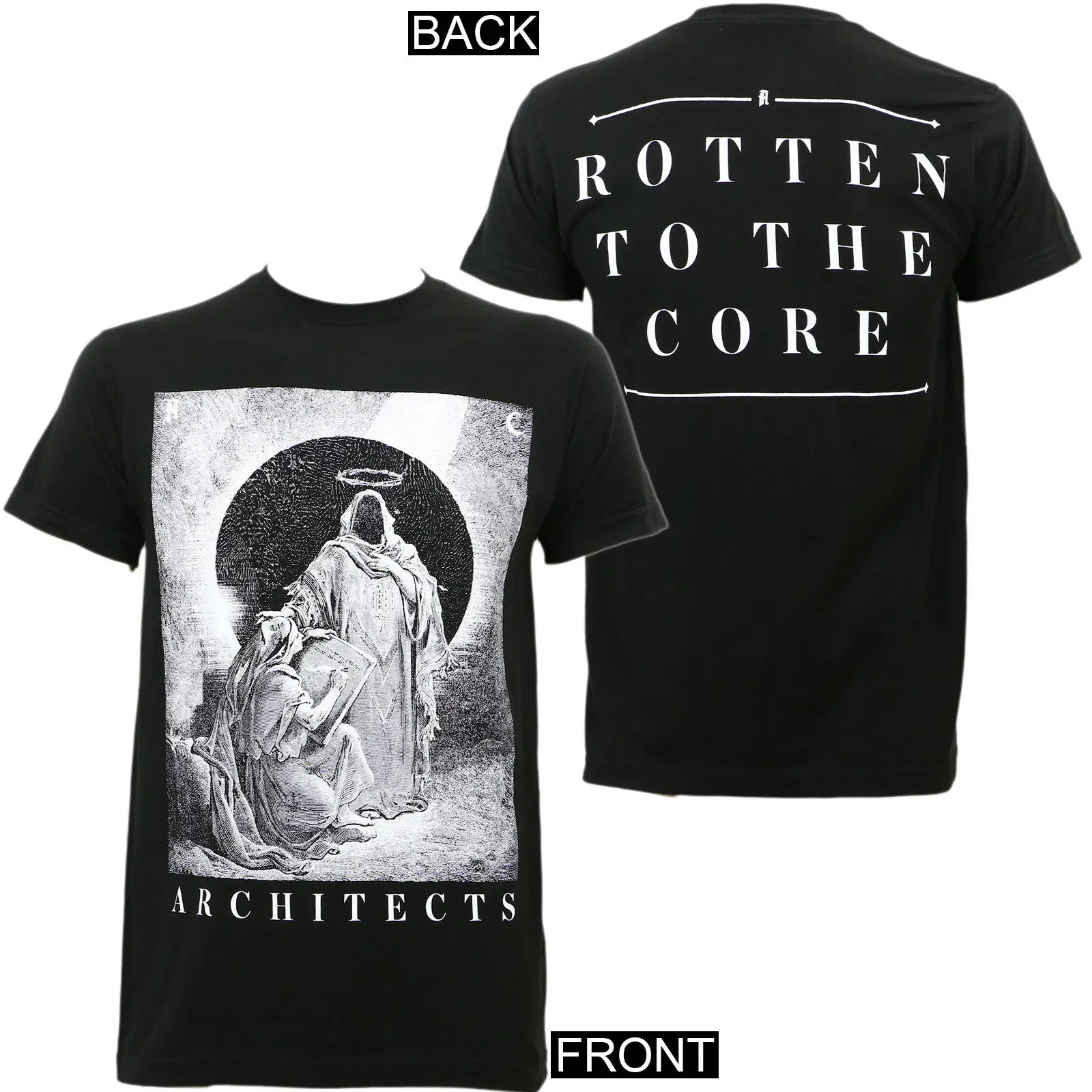 Gildan Authentic ARCHITECTS Band Rotten To The Core Slim Fit T Shirt S