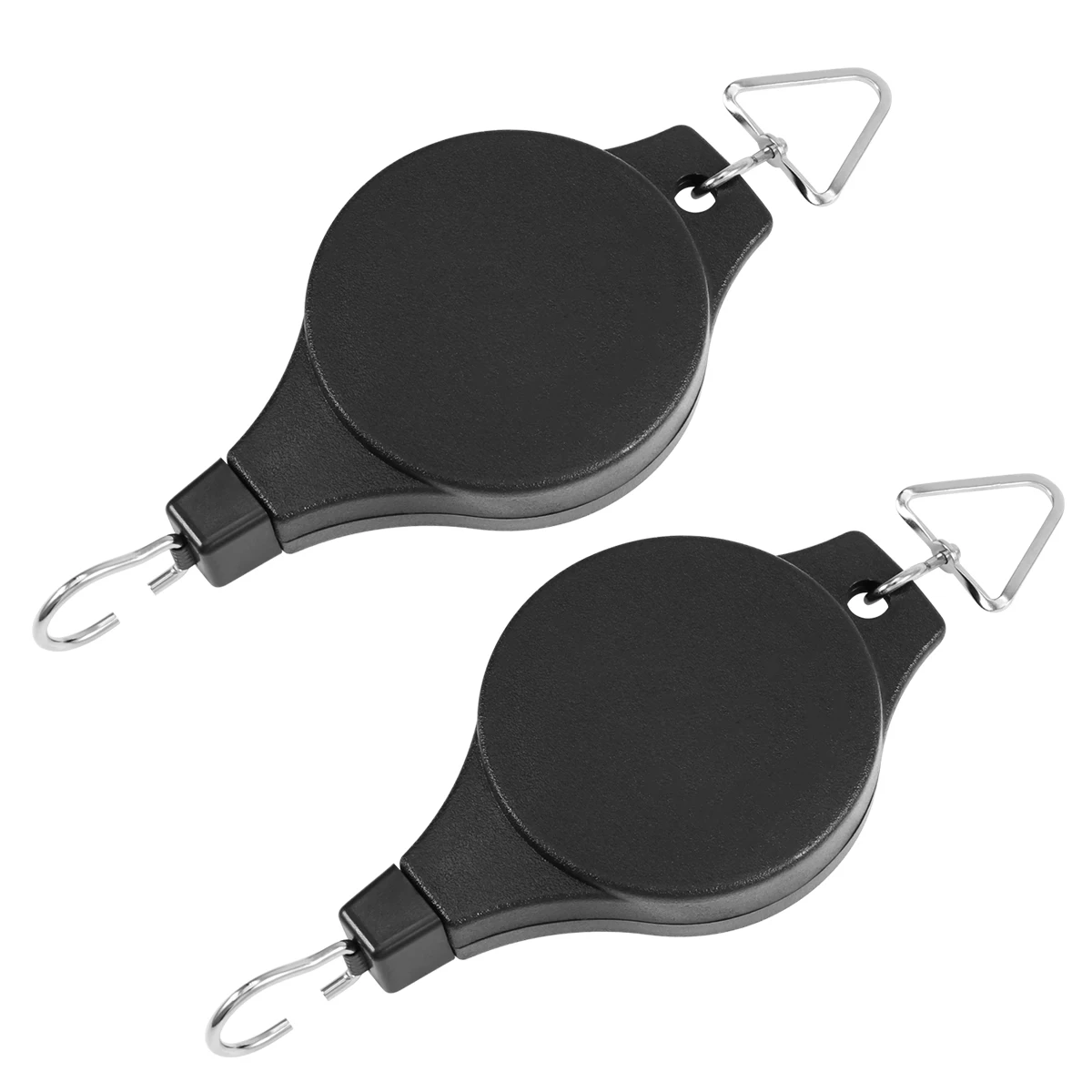 

2PCS BESTOMZ Plant Pulley Retractable Hanger Basket Flower Pot Birds Feeder Hanging Hook for Home Balcony Veranda Garden