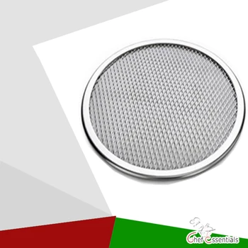 

12" Seamless Rim Aluminium Mesh Pizza Screen Baking Tray Pizza Screen Net Cookware Baking Pizza Tool pizza equipment