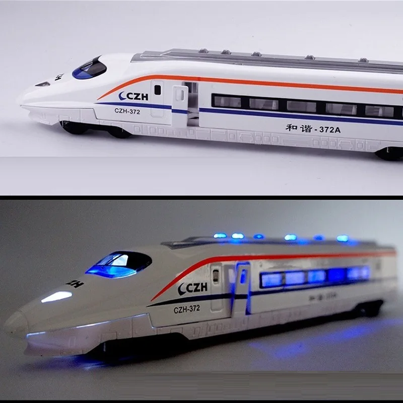 

Scale 1:80 Kids Toy High Speed Rail Model with Light Sound Diecast Train Subway Toy Alloy Metal Children Educational Toys Boys