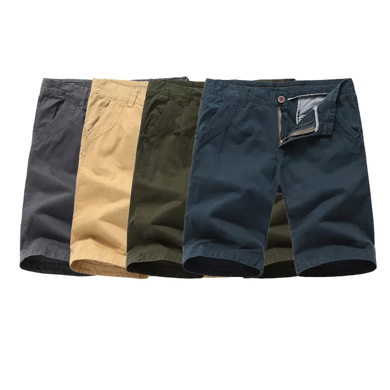 2019 новые Брендовые мужские шорты длиной до колена Мужские шорты Карго цвета хаки, черный, серый, синий, зеленый повседневные шорты летние