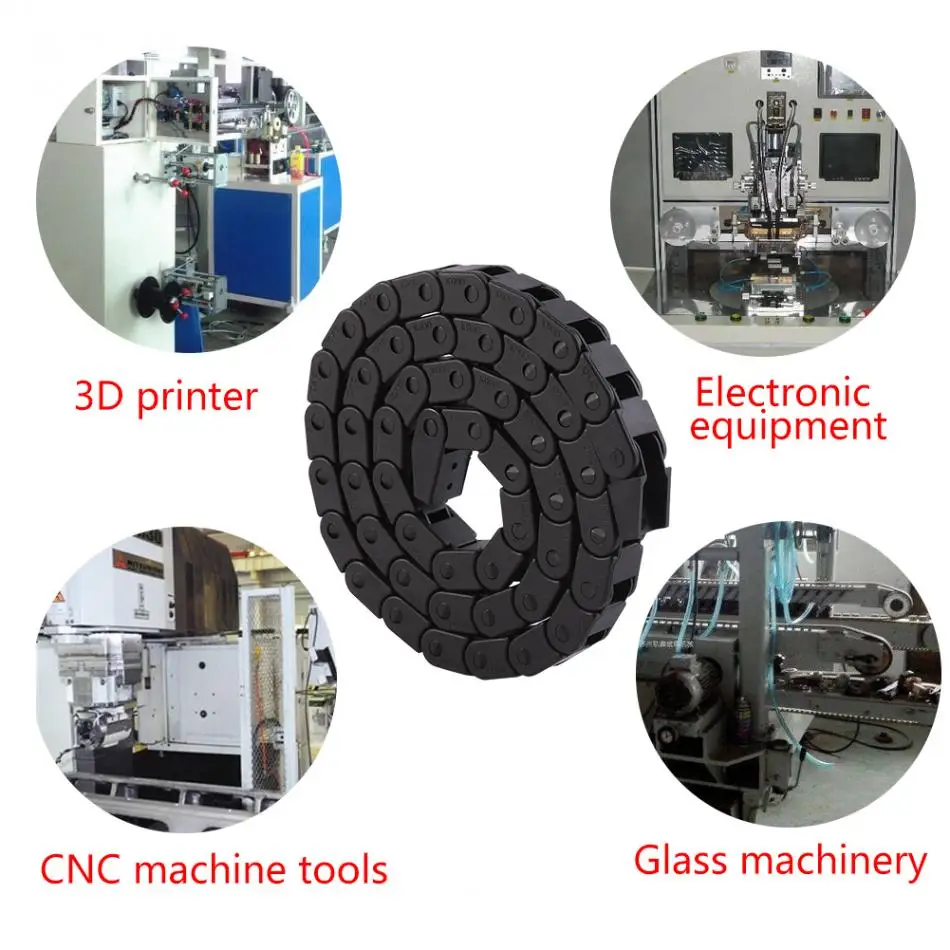 10X10 мм R28 черная нейлоновая кабельная цепная проволока Перевозчик Для маршрутизатор для принтера машина