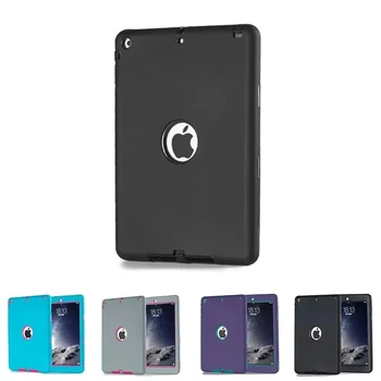 

Silicon PVC TPU Colorful Robert Back Case for iPad6 iPad Air 2 9.7" High Quality Protective Smart Cover for iPad 6 iPad Air2