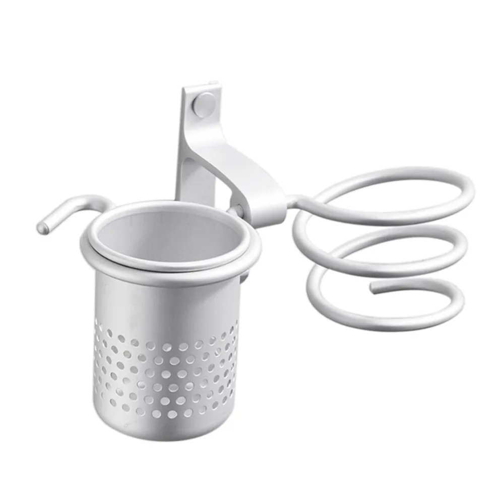 

Space Aluminum Hair Dryer Rack Punching-free Multi-function Bathroom Storage Rack air dryer rack for punch-free
