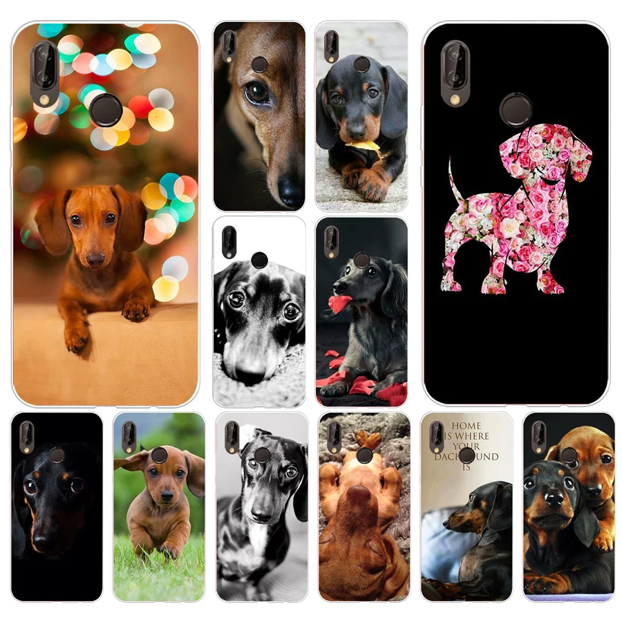 

108FG Dachshund Teckel Dackel Dog Soft Silicone Tpu Cover Case for huawei p20 lite mate 20 lite