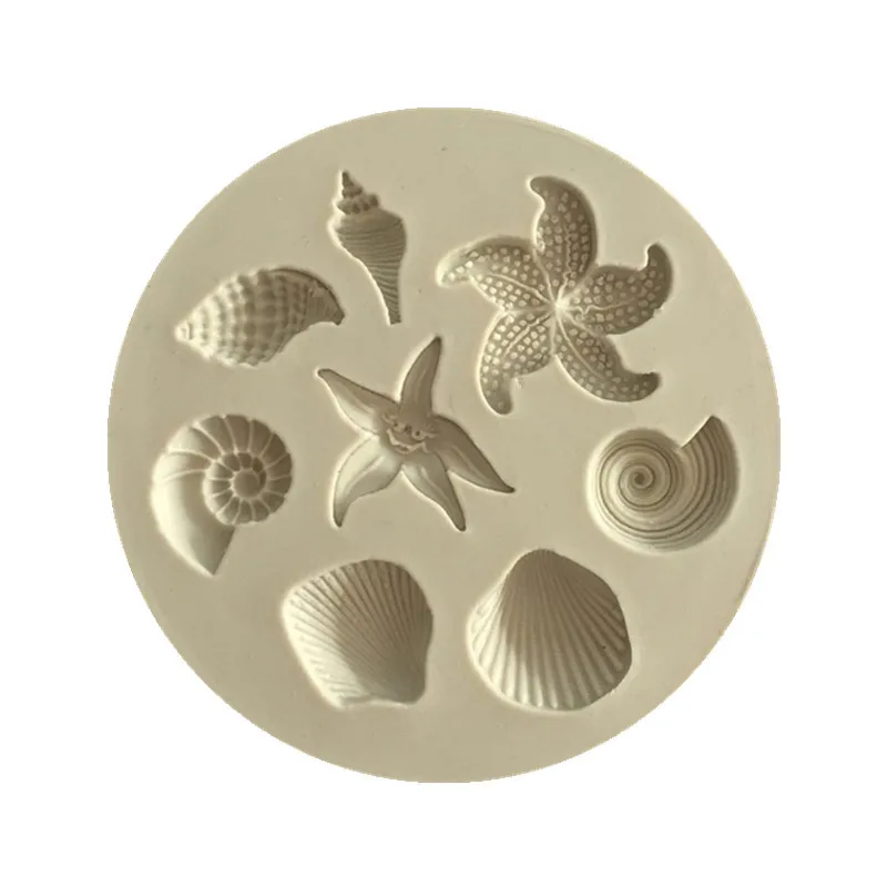 

Cake Decoration Tools DIY Sea Creatures Conch Sea Star Shell Fondant Cake Candy Silicone Molds Creative DIY Chocolate Mold