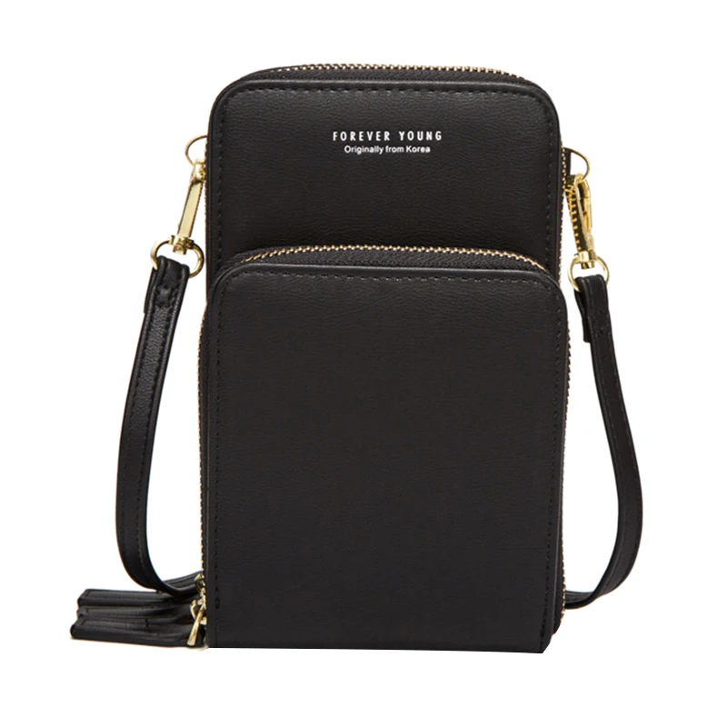 

Colorful Cellphone Bag Fashion Daily Use Card Holder Small Summer Shoulder Bag For Women Black