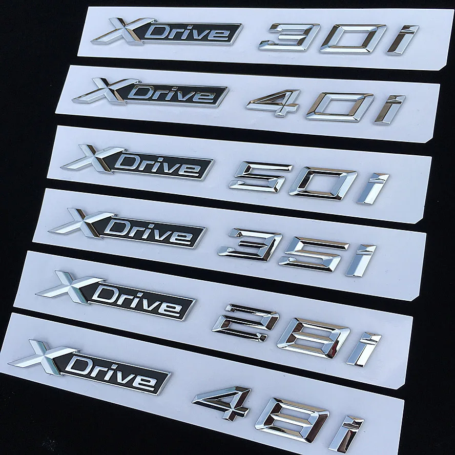 

1pcs 3D ABS Car Styling XDrive Logo Emblem X Drive 20i 25i 28i 30i 35i 40i 48i 50i For BMW X1 X3 X4 X5 X6 Door Sticker