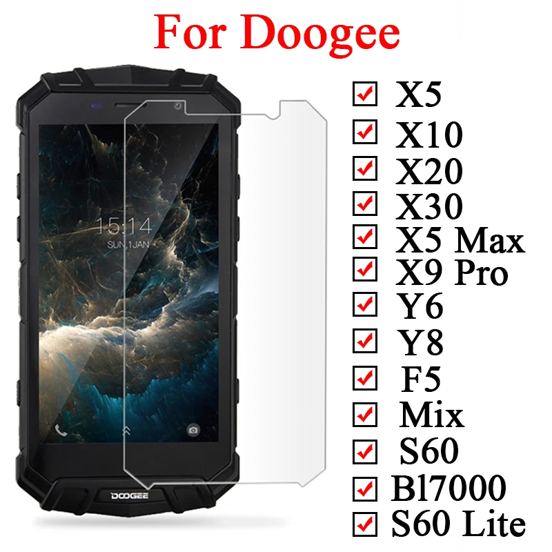 Защитный Стекло Для Doogee Y8 X20 S60 Lite B17000 X30 X10 микс X9 Pro Y6 F5 X5 Max S 60 Y 8X20-30; размеры 9 и 10 Экран закаленное защиты