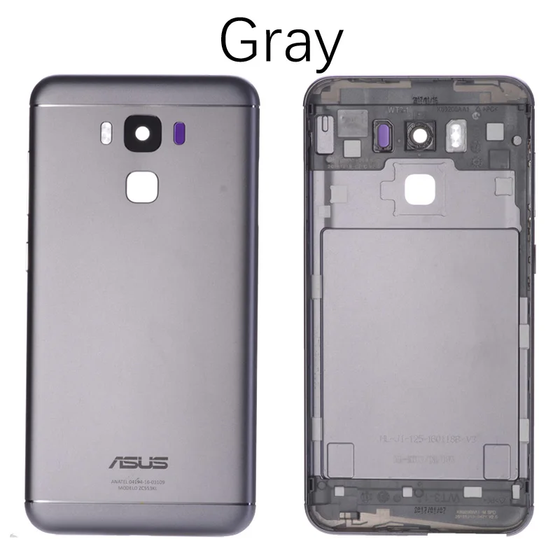 Задняя крышка для ASUS Zenfone 3 Max ZC553KL на батарею золотой - Цвет: Gray