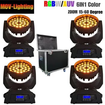 

4pcs/lot fly case 36x12W 36x15W 36x18W 4in1 5in1 6in1 Zoom Moving Head Light RGBWA UV dmx light flight case price