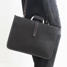 Брэд коровьей для мужчин сплошной из натуральной коровьей кожи краткое чехол для 1" Ноутбук Портфели Tote бизнес мужской работы сумк