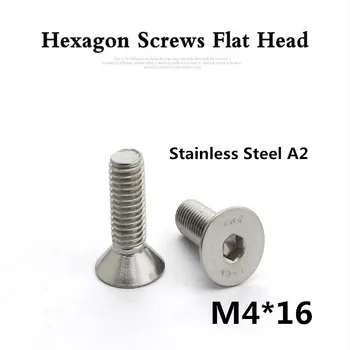 

100pcs/lot DIN7991 M4*16 A2 Stainless Steel Flat Socket Head Cap Screw