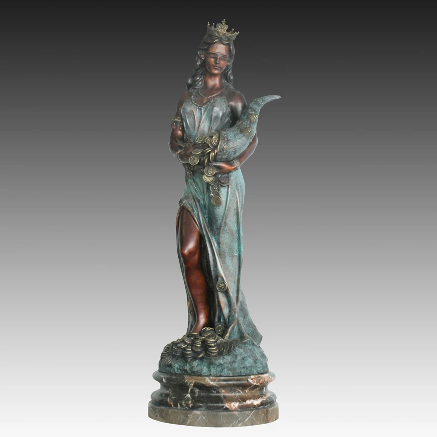 Goddess of Fortune Bronze Effect Statue 29 cm 