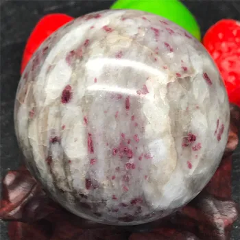 

RUBELLITE Pink Tourmaline Crystal in Granite Sphere