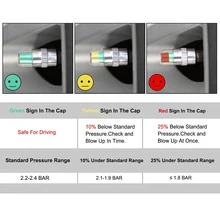 4 шт. автомобильный клапан шин монитор пыли колеса шин давление 38-32-36 PSI сенсор нержавеющая сталь три цвета