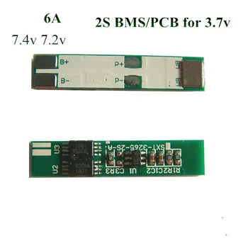 

10pcs 3.7v lithium 2S BMS 6A 3A 5A battery PCB protection board for 18650 26650 8.4v li-ion lipo polymer cells control current