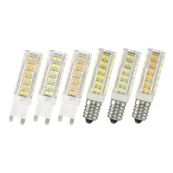 G9 E14 5 Вт светодио дный свет лампы 2835 SMD 76 светодио дный лампы высокого яркий свет кукурузы Чистый/теплый /натуральный белый без затемнения