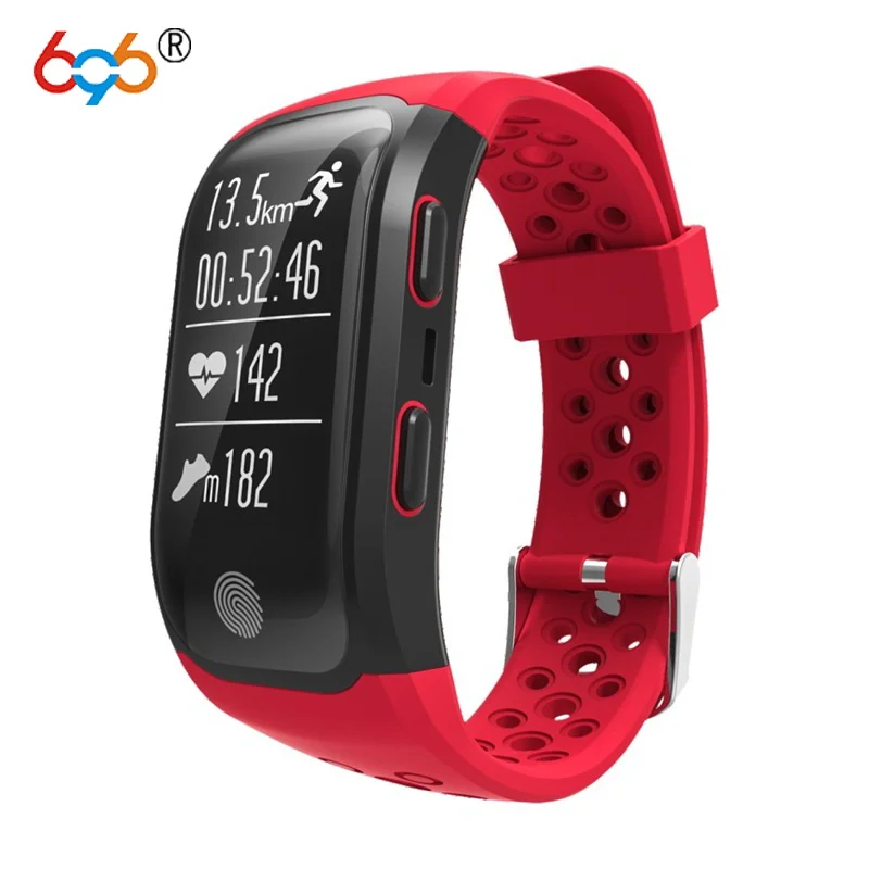 

696 S908 Heart Rate Smart Wristband GPS Track Record Band 2 Sleep Fitness Tracker