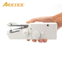 ABEDOE Бытовая маленькая портативная ручная швейная машинка быстрый инструмент для вышивания с аксессуарами